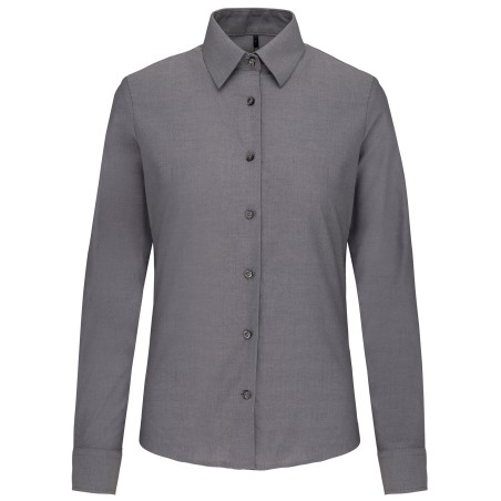 Ladies\\\' long-sleeved Oxford shirt