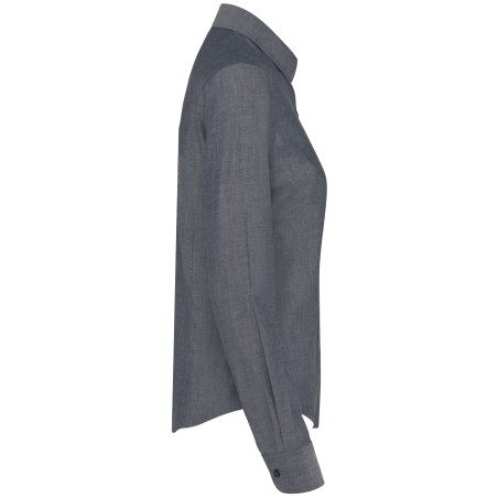 Camisa oxford manga larga mujer