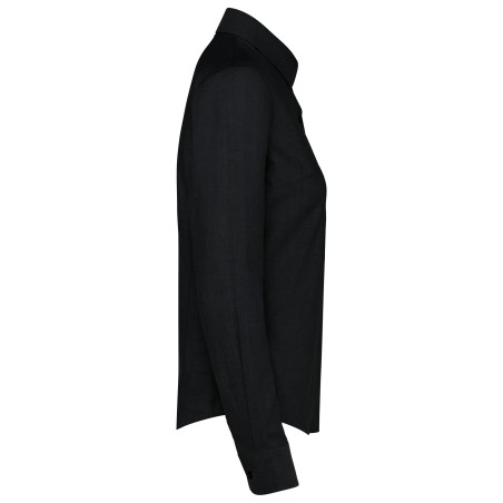 Camisa oxford manga larga mujer
