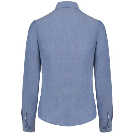 Camisa oxford manga larga mujer