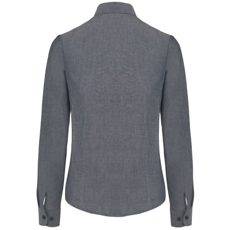 Camisa oxford manga larga mujer