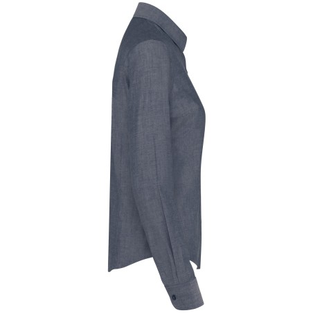 Camisa oxford manga larga mujer