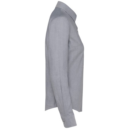 Camisa oxford manga larga mujer