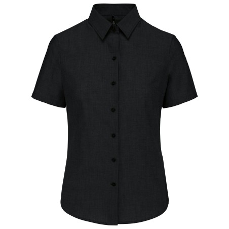Camisa oxford manga corta mujer