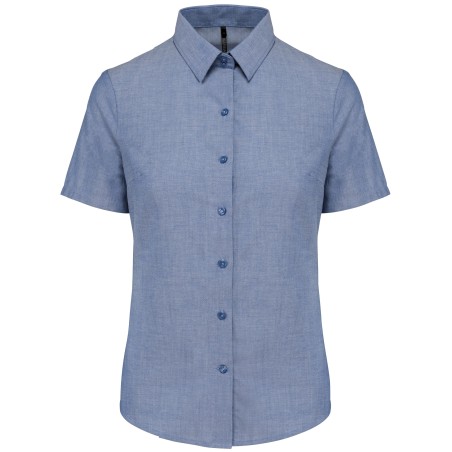 Camisa oxford manga corta mujer