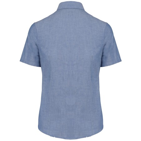 Camisa oxford manga corta mujer