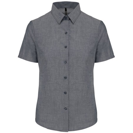 Camisa oxford manga corta mujer
