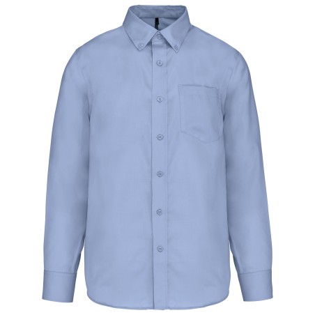 Camisa no-plancha manga larga hombre