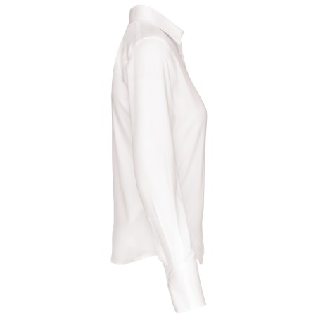 Camisa no-plancha manga larga mujer