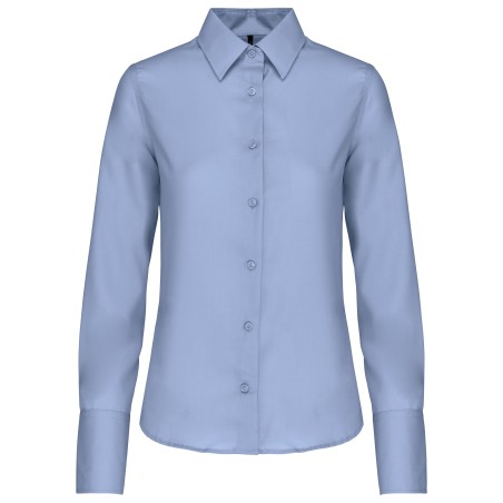 Camisa no-plancha manga larga mujer
