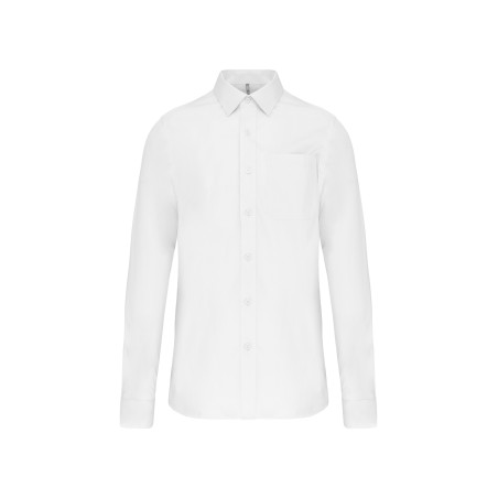 Men\\\'s long-sleeved cotton poplin shirt
