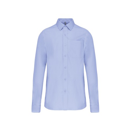 Men\\\'s long-sleeved cotton poplin shirt