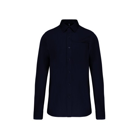 Men\\\'s long-sleeved cotton poplin shirt