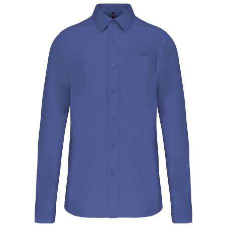 Men\\\'s long-sleeved cotton poplin shirt