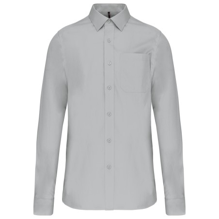 Men\\\'s long-sleeved cotton poplin shirt
