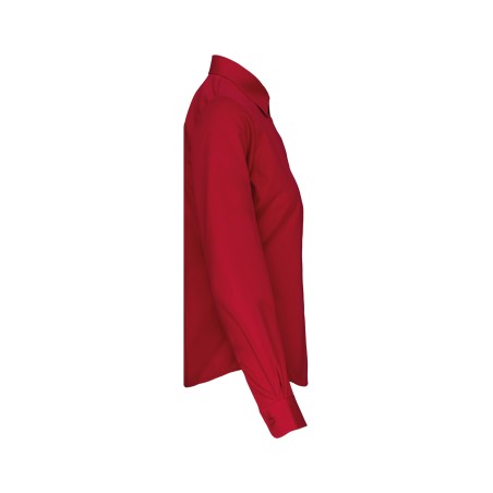 Camisa popelina manga larga mujer