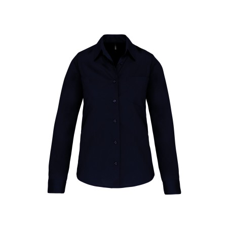 Camisa popelina manga larga mujer