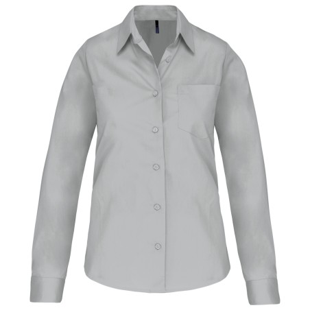 Ladies\\\' long-sleeved cotton poplin shirt