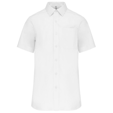 Men\\\'s short-sleeved cotton poplin shirt