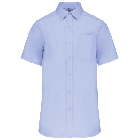 Men\\\'s short-sleeved cotton poplin shirt