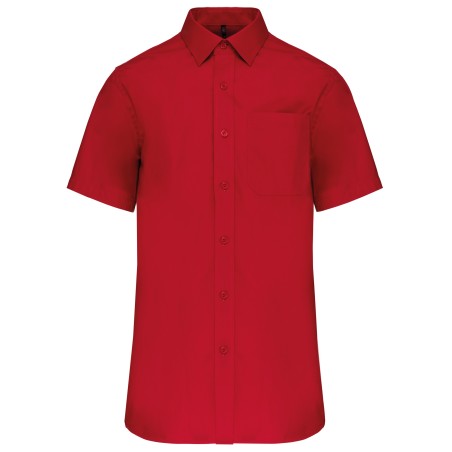 Men\\\'s short-sleeved cotton poplin shirt