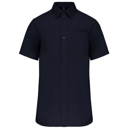Men\\\'s short-sleeved cotton poplin shirt