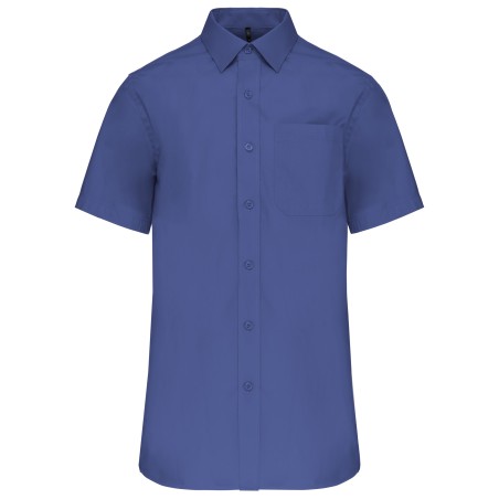 Men\\\'s short-sleeved cotton poplin shirt