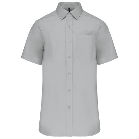 Men\\\'s short-sleeved cotton poplin shirt