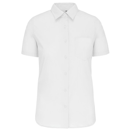 Ladies\\\' short-sleeved cotton poplin shirt