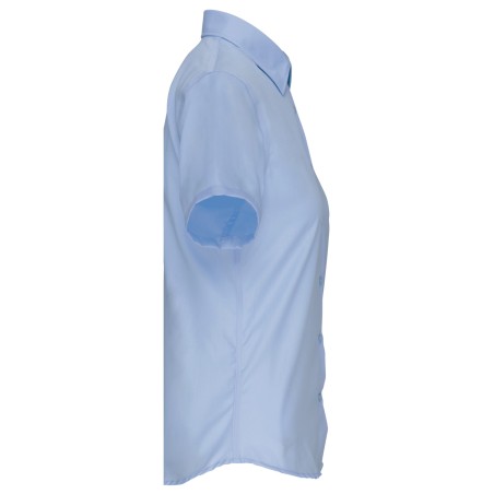 Camisa popelina manga corta mujer