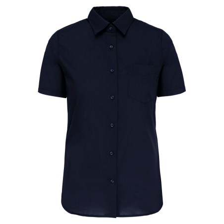 Ladies’ easy-care short sleeve polycotton poplin shirt