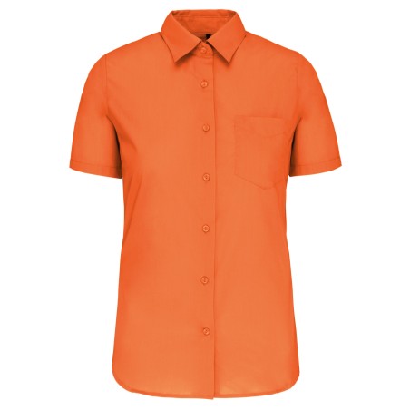 Ladies’ easy-care short sleeve polycotton poplin shirt