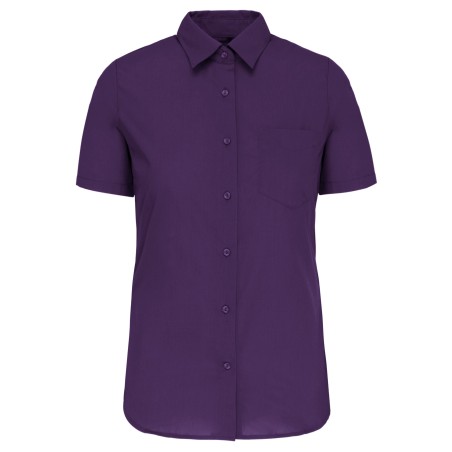 Ladies’ easy-care short sleeve polycotton poplin shirt