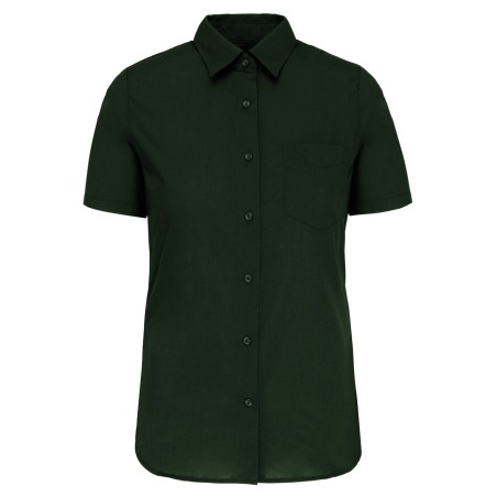 Ladies’ easy-care short sleeve polycotton poplin shirt