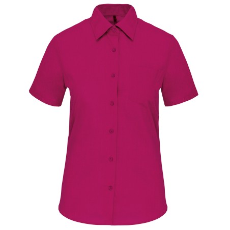 Ladies’ easy-care short sleeve polycotton poplin shirt
