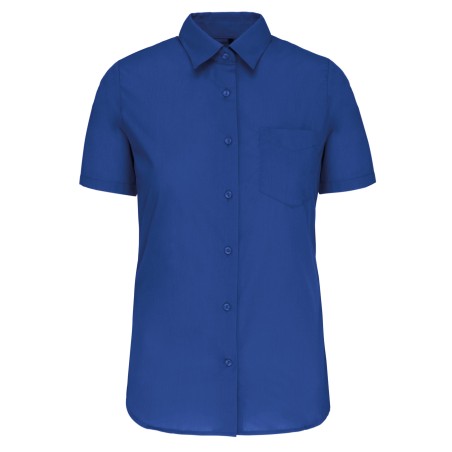 Ladies’ easy-care short sleeve polycotton poplin shirt