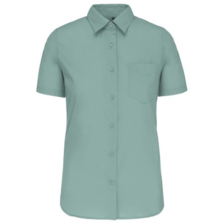 Ladies’ easy-care short sleeve polycotton poplin shirt