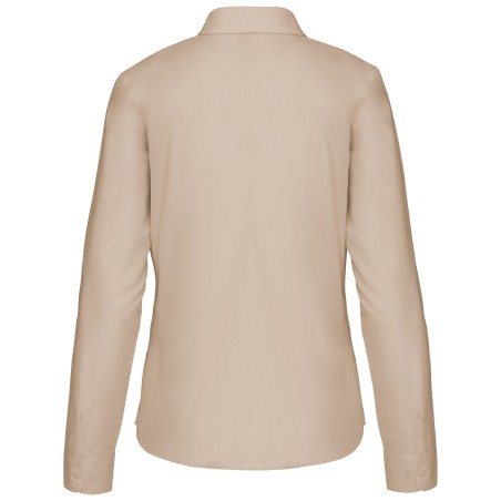 Camisa popelina de polialgodón manga larga mujer
