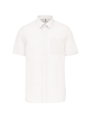 Men\\\'s easy-care short sleeve polycotton poplin shirt 2