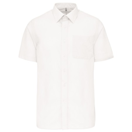 Men\\\'s easy-care short sleeve polycotton poplin shirt