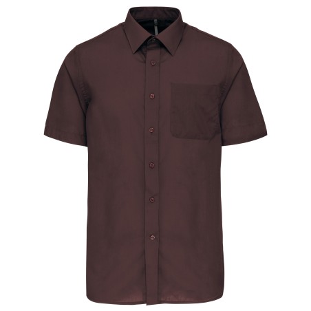 Men\\\'s easy-care short sleeve polycotton poplin shirt