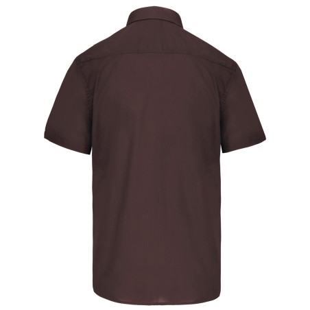 Men\\\'s easy-care short sleeve polycotton poplin shirt