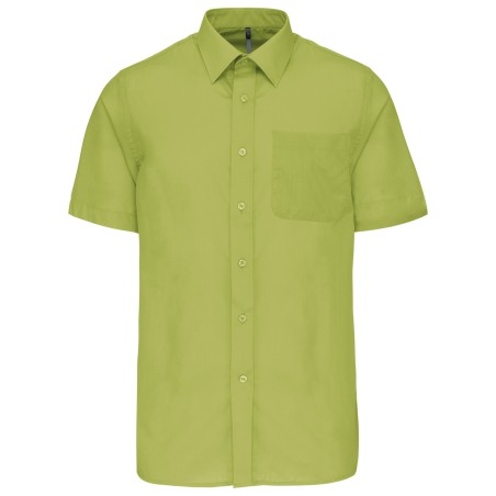 Men\\\'s easy-care short sleeve polycotton poplin shirt