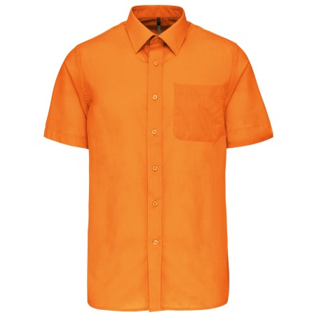 Men\\\'s easy-care short sleeve polycotton poplin shirt