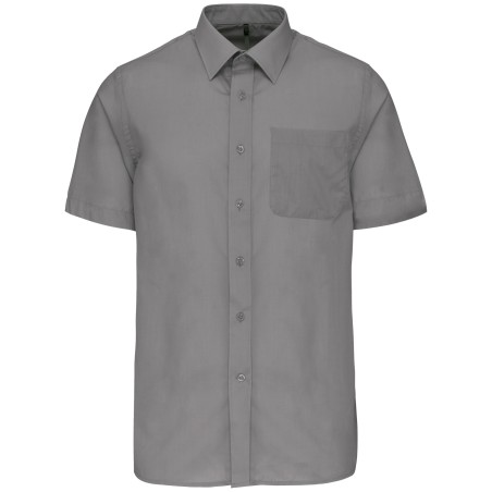 Men\\\'s easy-care short sleeve polycotton poplin shirt