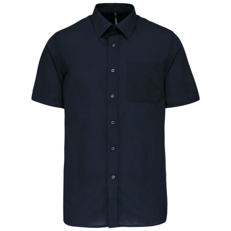Men\\\'s easy-care short sleeve polycotton poplin shirt
