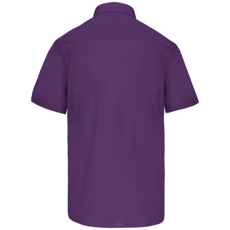 Men\\\'s easy-care short sleeve polycotton poplin shirt