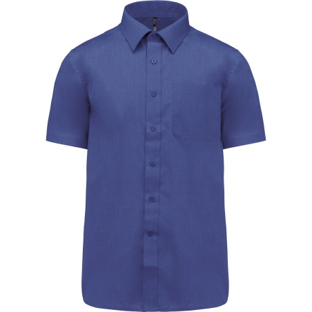 Men\\\'s easy-care short sleeve polycotton poplin shirt