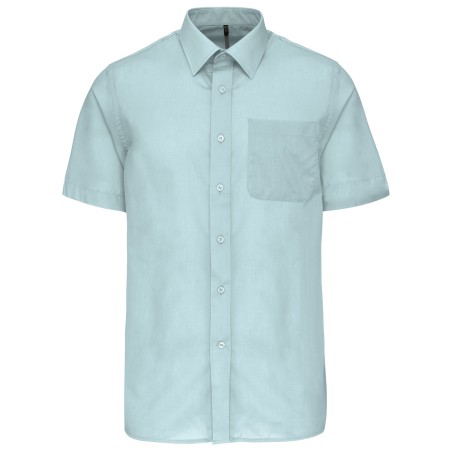 Men\\\'s easy-care short sleeve polycotton poplin shirt