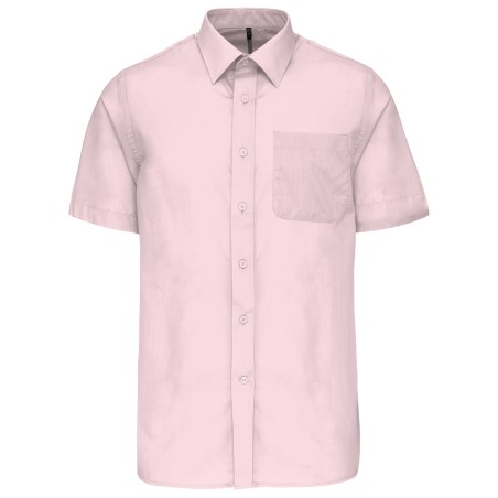 Men\\\'s easy-care short sleeve polycotton poplin shirt